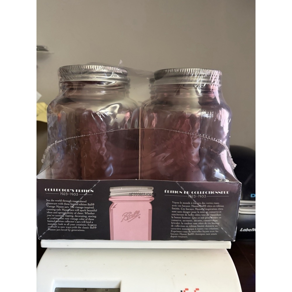 BALL Keepsake Collector's Edition ROSE Mason Canning 32 OZ Jars NEW Canning HTF - Picture 4 of 10